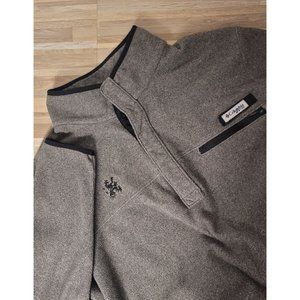 Columbia Fleece Performance Fishing Gear Half Snap Jacket, Men's XL Grey